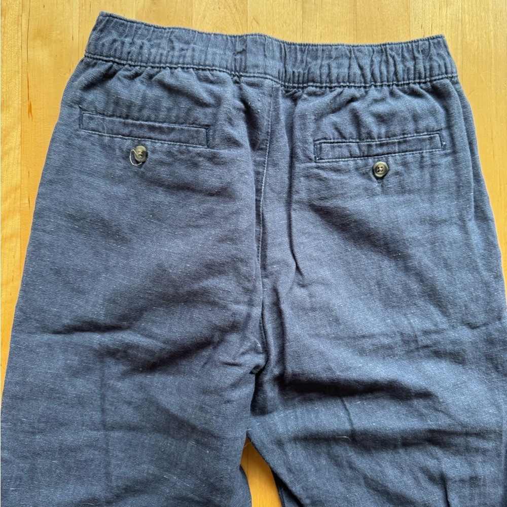 Janie and Jack navy Kids linen pants - Picture 2 of 6